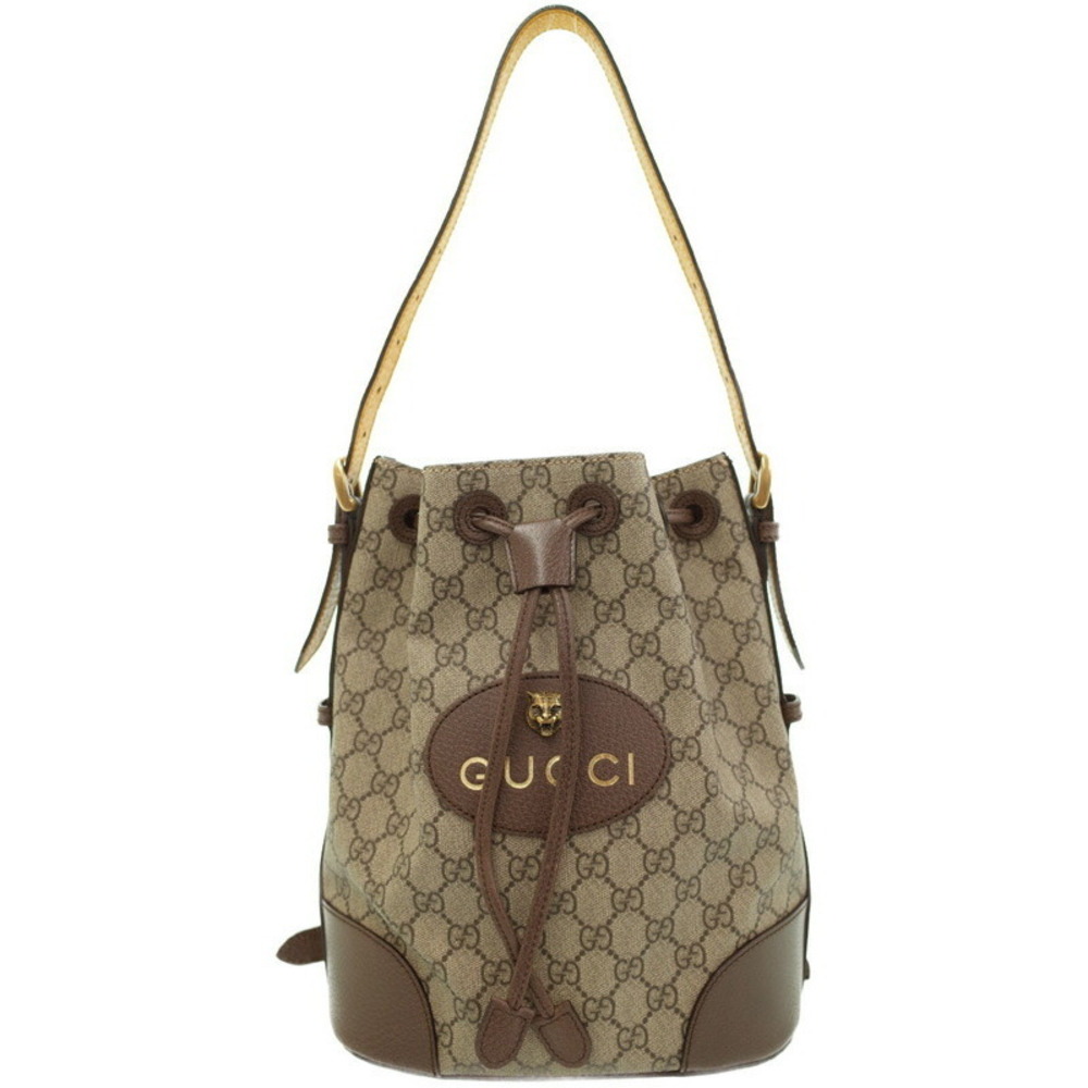 Gucci Neo bucket bag beige ebony GG Supreme canvas brown